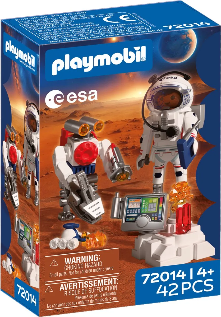 Playmobil Ruimte ESA Astronaut 72014 - Mars Crawler & Analysestation - 3 Steenmonsters