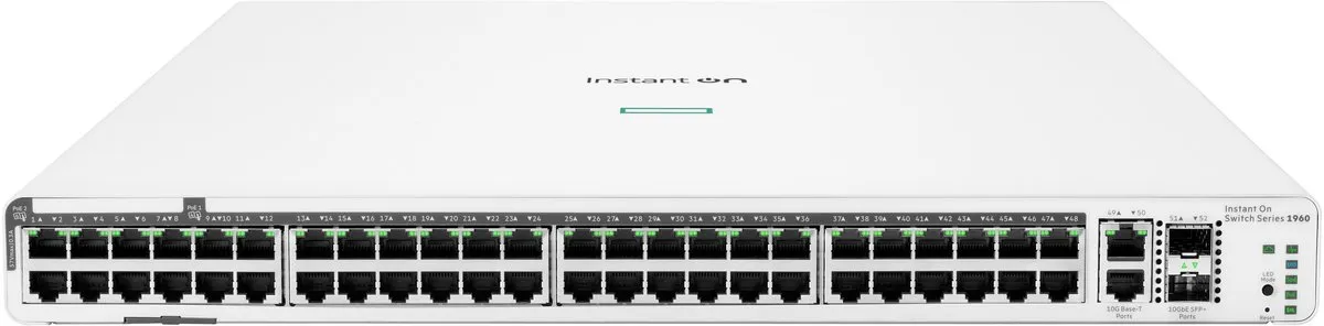 HP Switch JL809A - 48x PoE 1Gbps - 2x SFP - 176Gbps - Wit