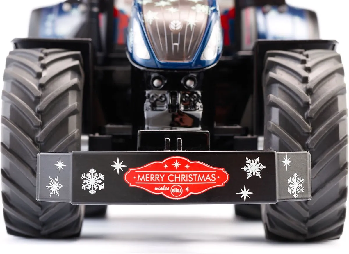 SIKU New Holland Kerst Tractor 1:32 - Blauw