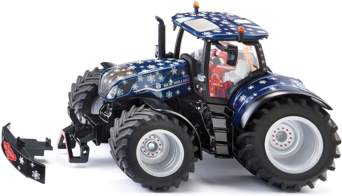 SIKU New Holland Kerst Tractor 1:32 - Blauw