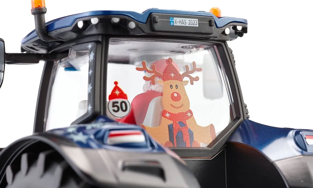 SIKU New Holland Kerst Tractor 1:32 - Blauw