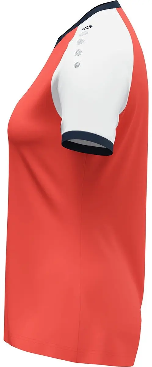 Jako Dynamic Shirt Korte Mouw Dames - Koraal/Wit/Marine S