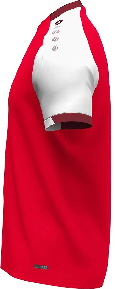 JAKO Dynamic T-Shirt Kinderen 116 - Rood/Wit/Donkerrood