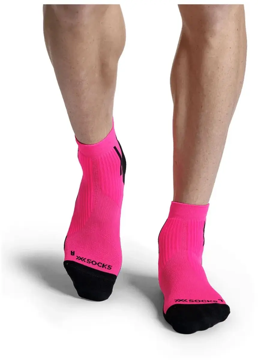 X-Bionic Run Perform Korte Sokken Fluo Pink - EU 42-44