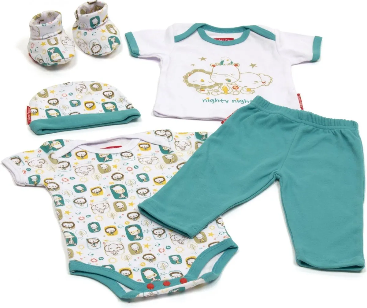 Fisher-price Babykleding In Giftbox 5-delig Blauw