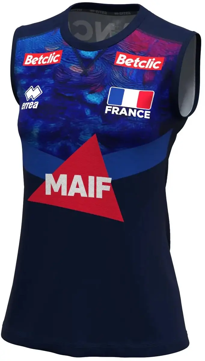 Errea Mouwloos Trainingsshirt Frankrijk 2026/27 FM746S - M - Blu Royal - afbeelding 3 van 6
