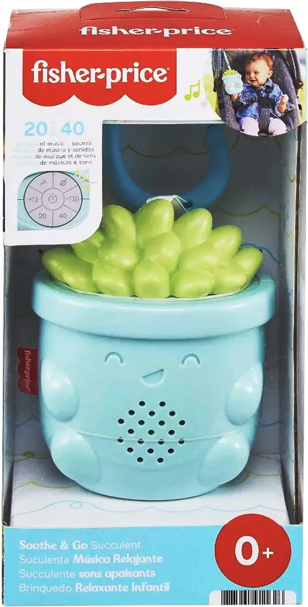 Fisher-Price Soothe & Go HGT38 Speelgoed - Vetplant - 3x AA - Blauw - afbeelding 6 van 6