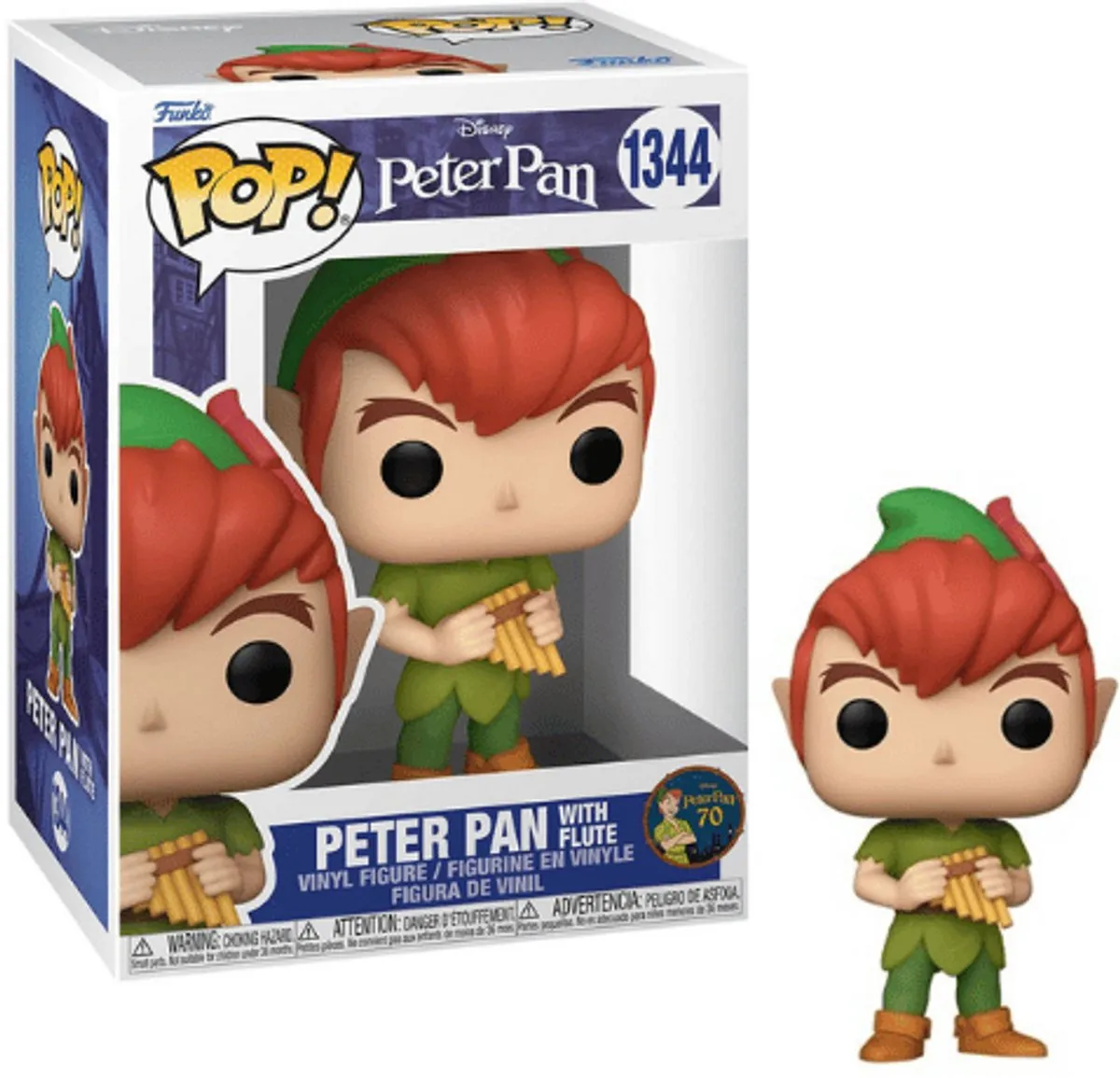 Funko Pop Disney Peter Pan met fluit 1344 - 9,5 cm