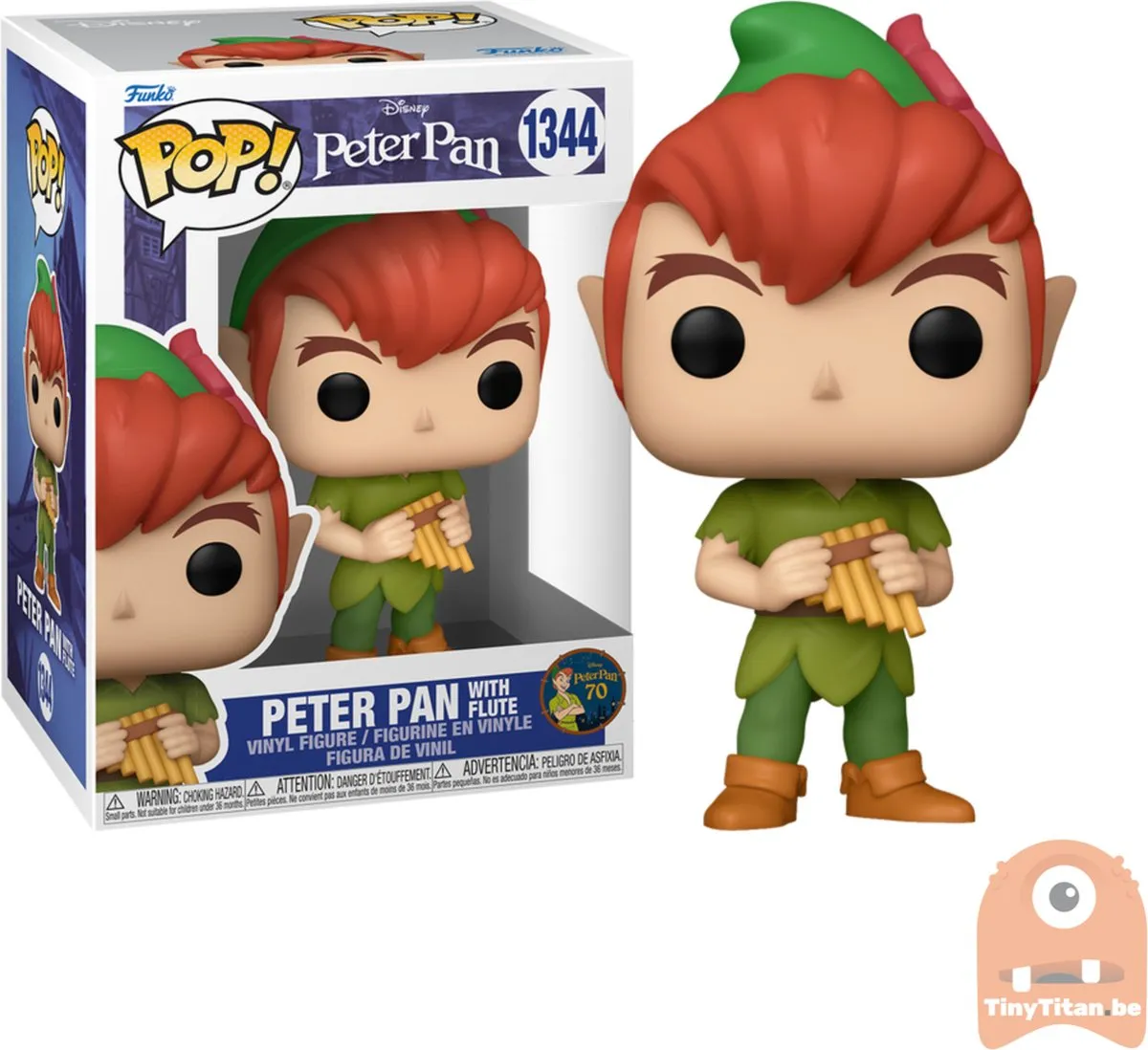 Funko Pop Disney Peter Pan met fluit 1344 - 9,5 cm