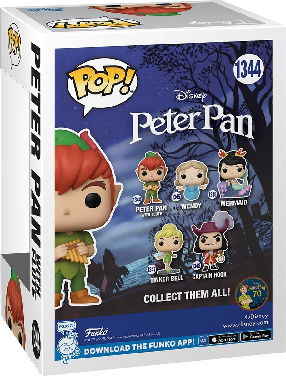 Funko Pop Disney Peter Pan met fluit 1344 - 9,5 cm