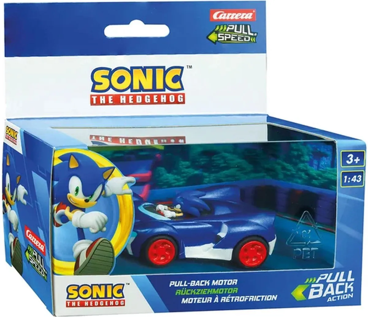 Carrera Sonic the Hedgehog Speed Star Pull-Back Auto 1:43 - Multi