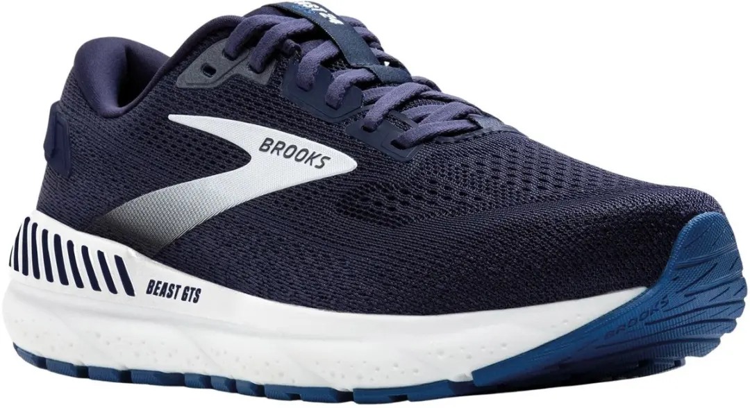 Brooks Beast GTS 24 Heren Hardloopschoenen - 45 - Donkerblauw/Wit - afbeelding 3 van 6