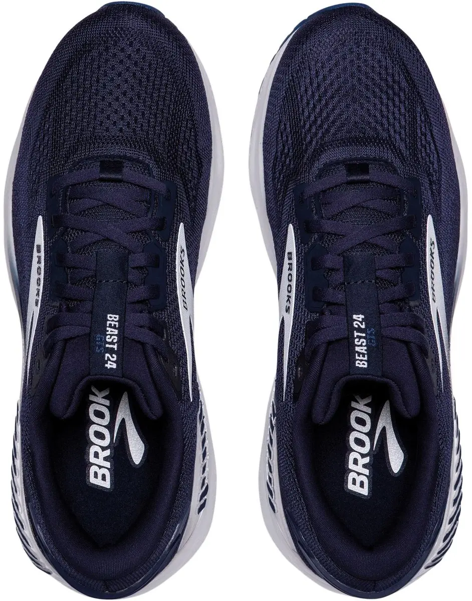 Brooks Beast GTS 24 Heren Hardloopschoenen - 45 - Donkerblauw/Wit - afbeelding 2 van 6
