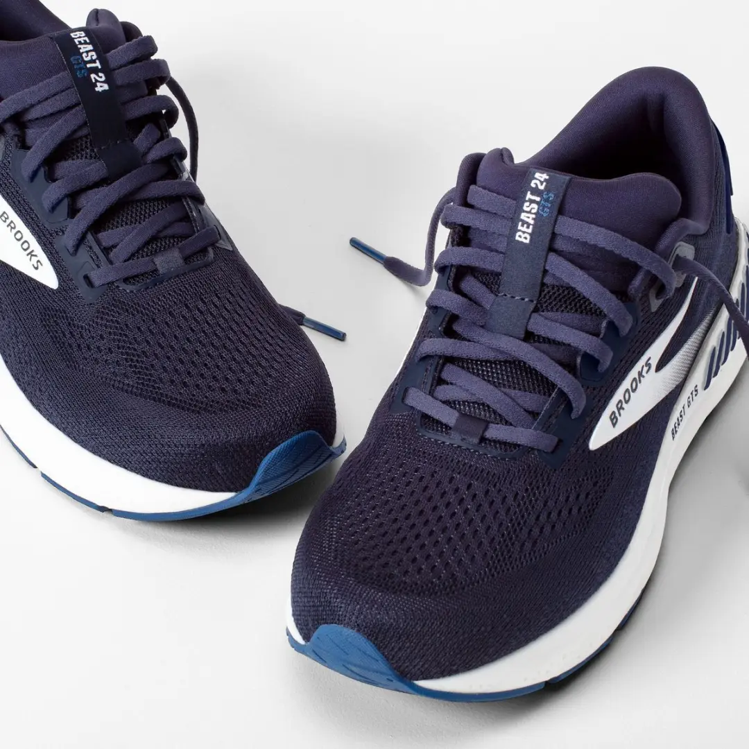 Brooks Beast GTS 24 Heren Hardloopschoenen - 45 - Donkerblauw/Wit - afbeelding 5 van 6
