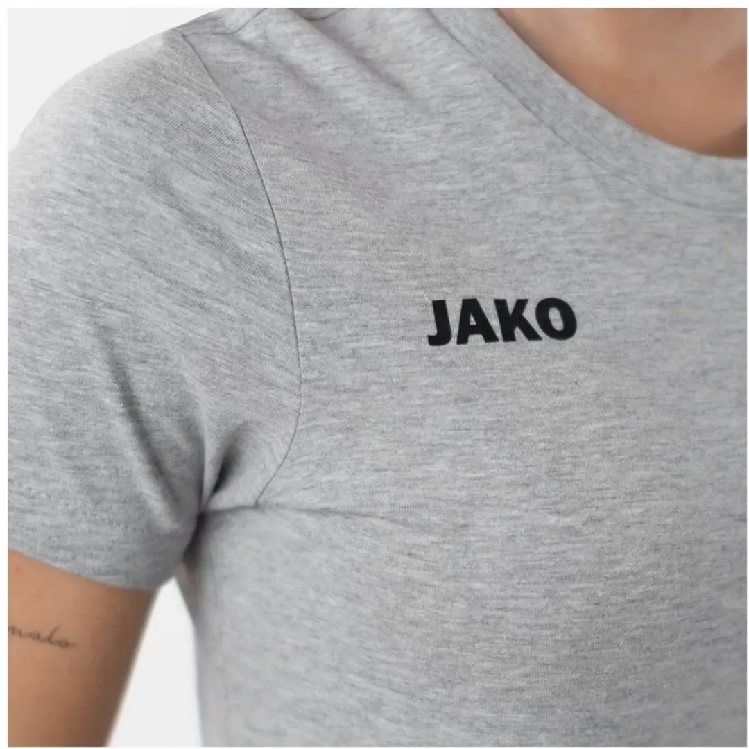 Jako Base T-shirt Dames - Maat 44 - Lichtgrijs Gemêleerd
