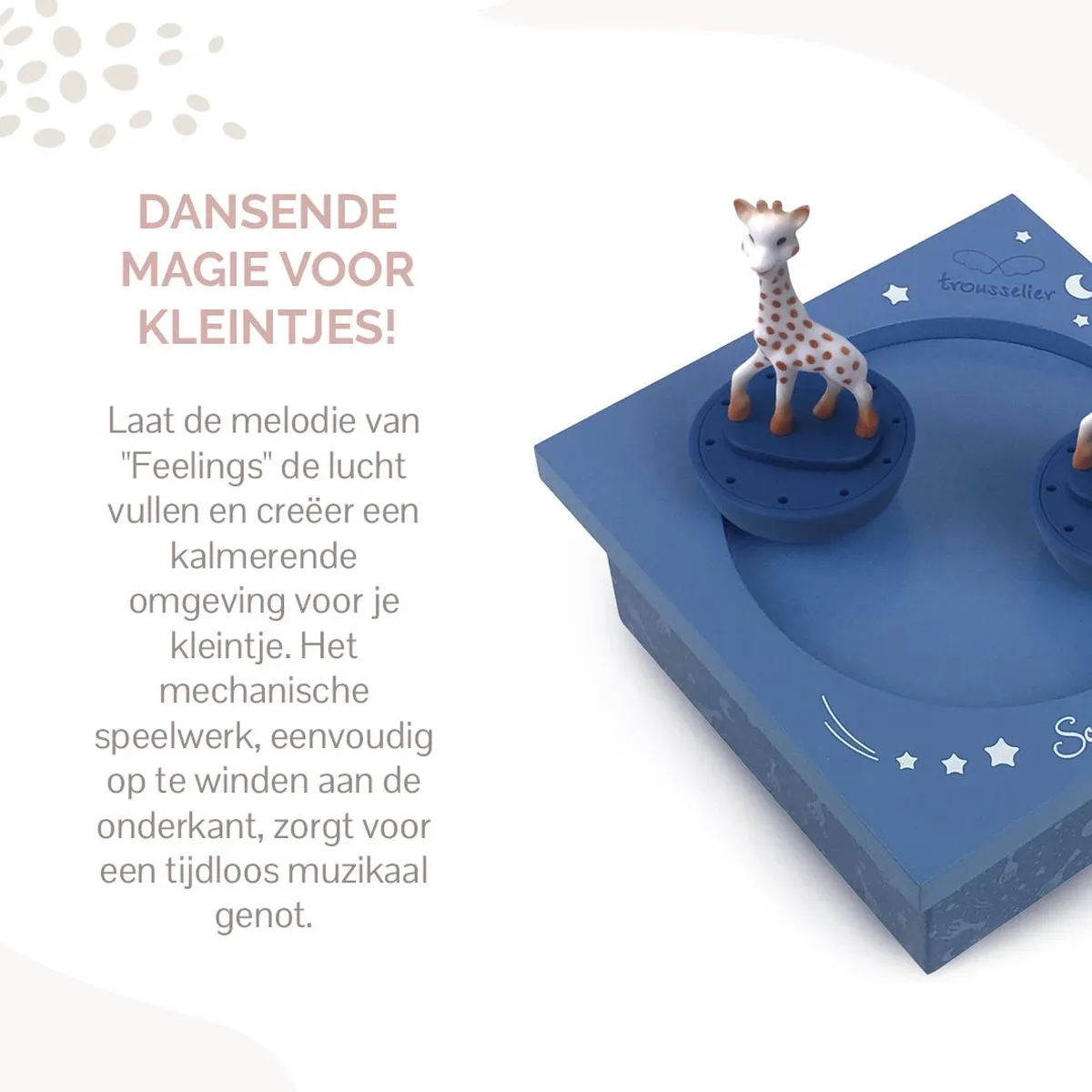 Sophie de Giraf Muziekdoos Milky Way - Dansende Sophie - Blauw