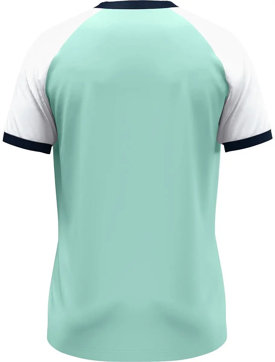 JAKO Dynamic Shirt Korte Mouw Heren XL - Munt/Wit/Blauw