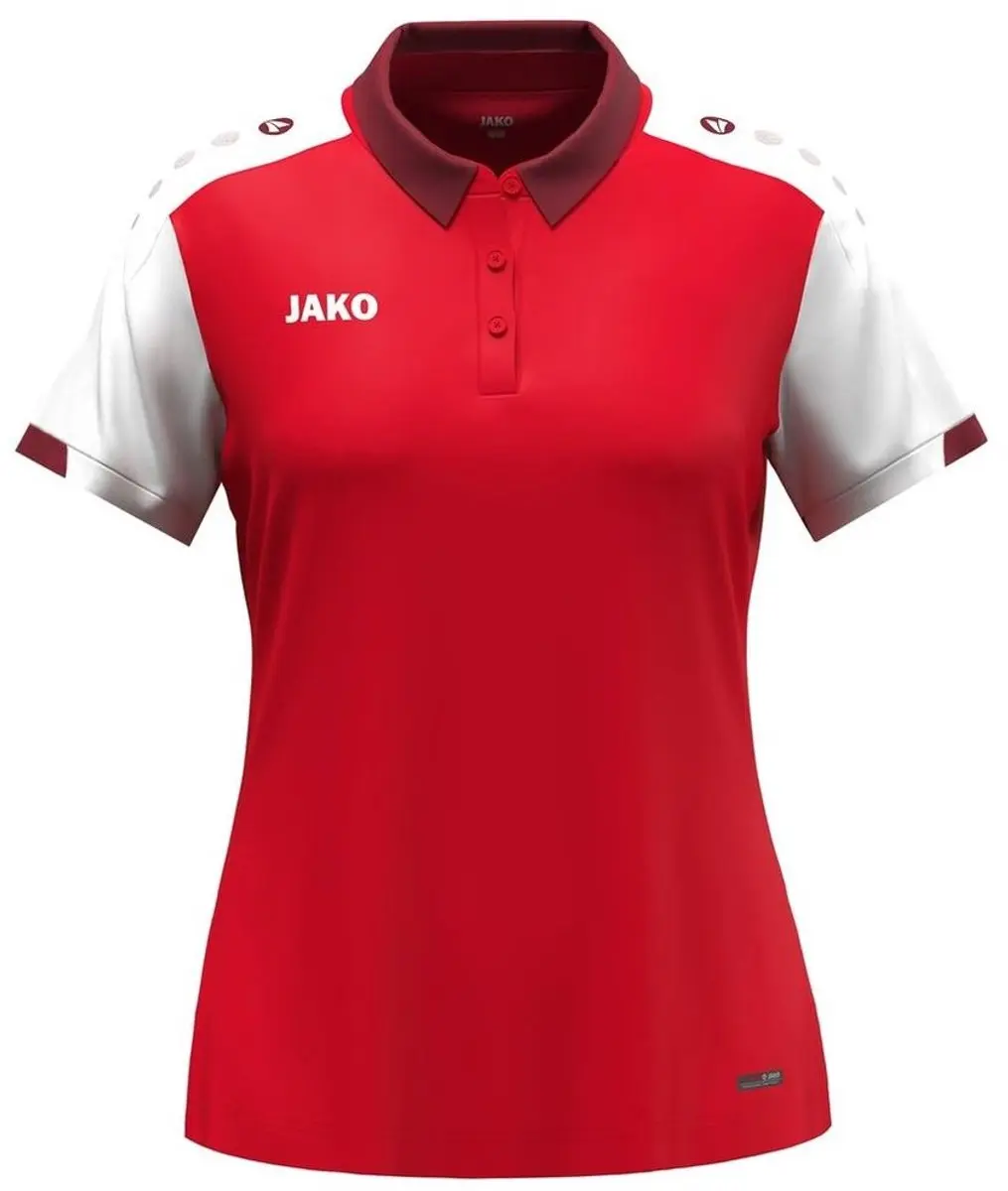 Jako Dynamic Polo Dames - Rood/Wit/Donkerrood M - afbeelding 6 van 6