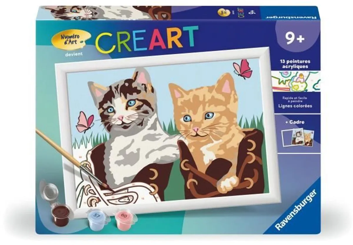 Ravensburger CreArt Kids Kittens en Schoenen Schilderset 18x24cm