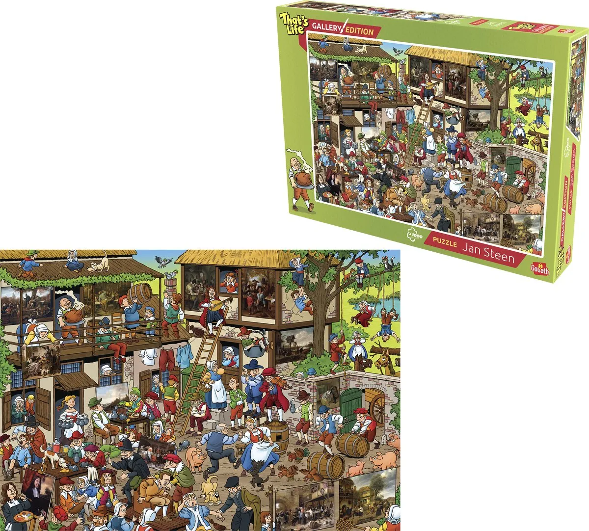 Goliath That's Life Gallery Edition Jan Steen Legpuzzel 1000 Stuks - 68x48cm - Multicolor