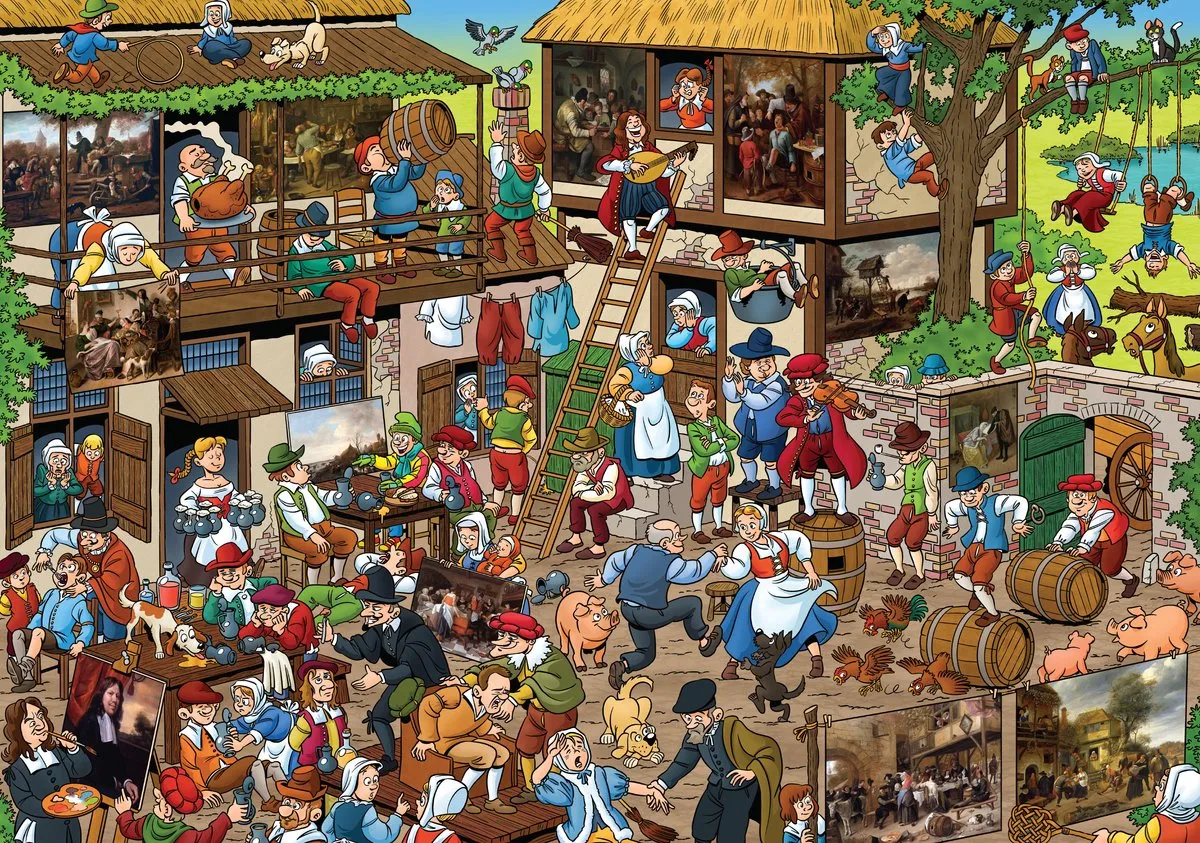 Goliath That's Life Gallery Edition Jan Steen Legpuzzel 1000 Stuks - 68x48cm - Multicolor