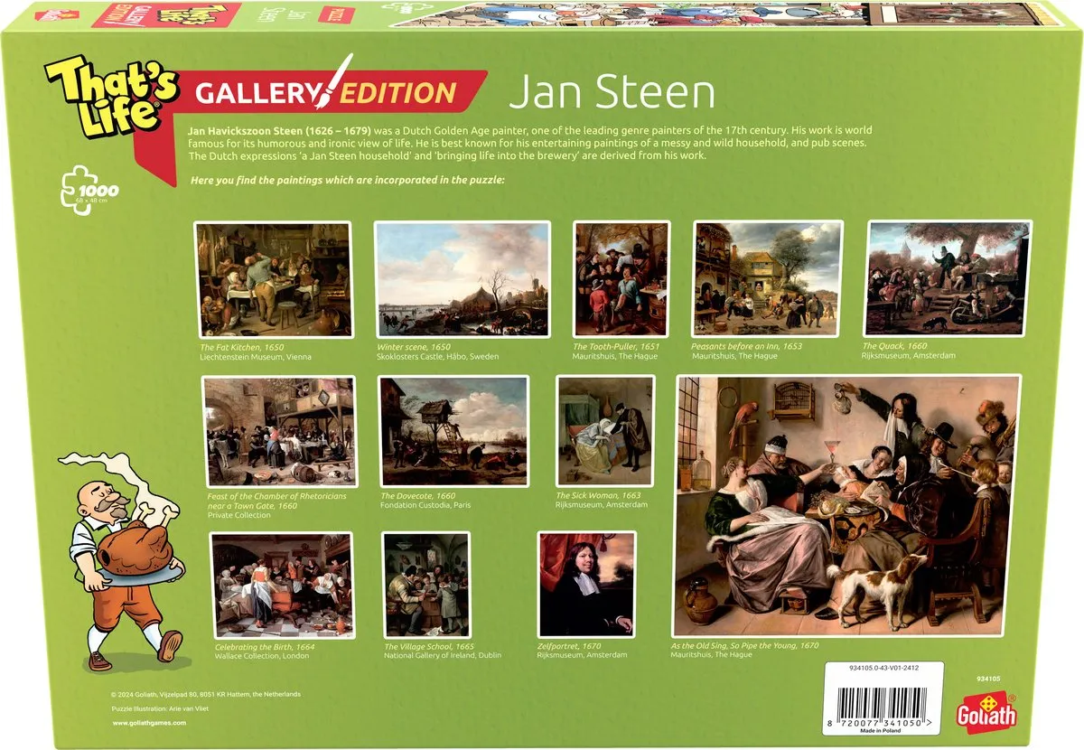 Goliath That's Life Gallery Edition Jan Steen Legpuzzel 1000 Stuks - 68x48cm - Multicolor