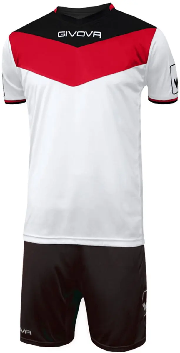 Givova Set Kit Campo Wit-Rood-Zwart KITC53