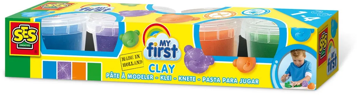 SES Creative My First Klei - 4 Kleuren - Glutenvrij
