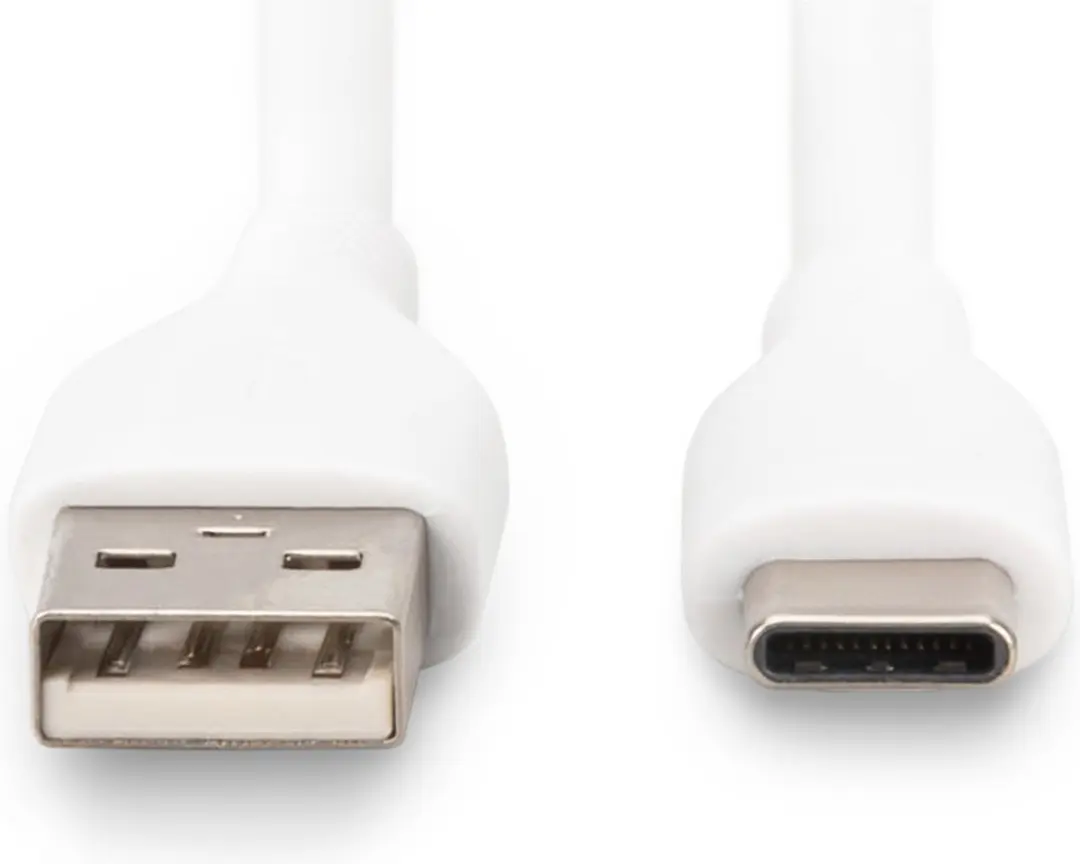 Digitus AK-300340-010-W USB-kabel A naar C 1m - 60W Wit