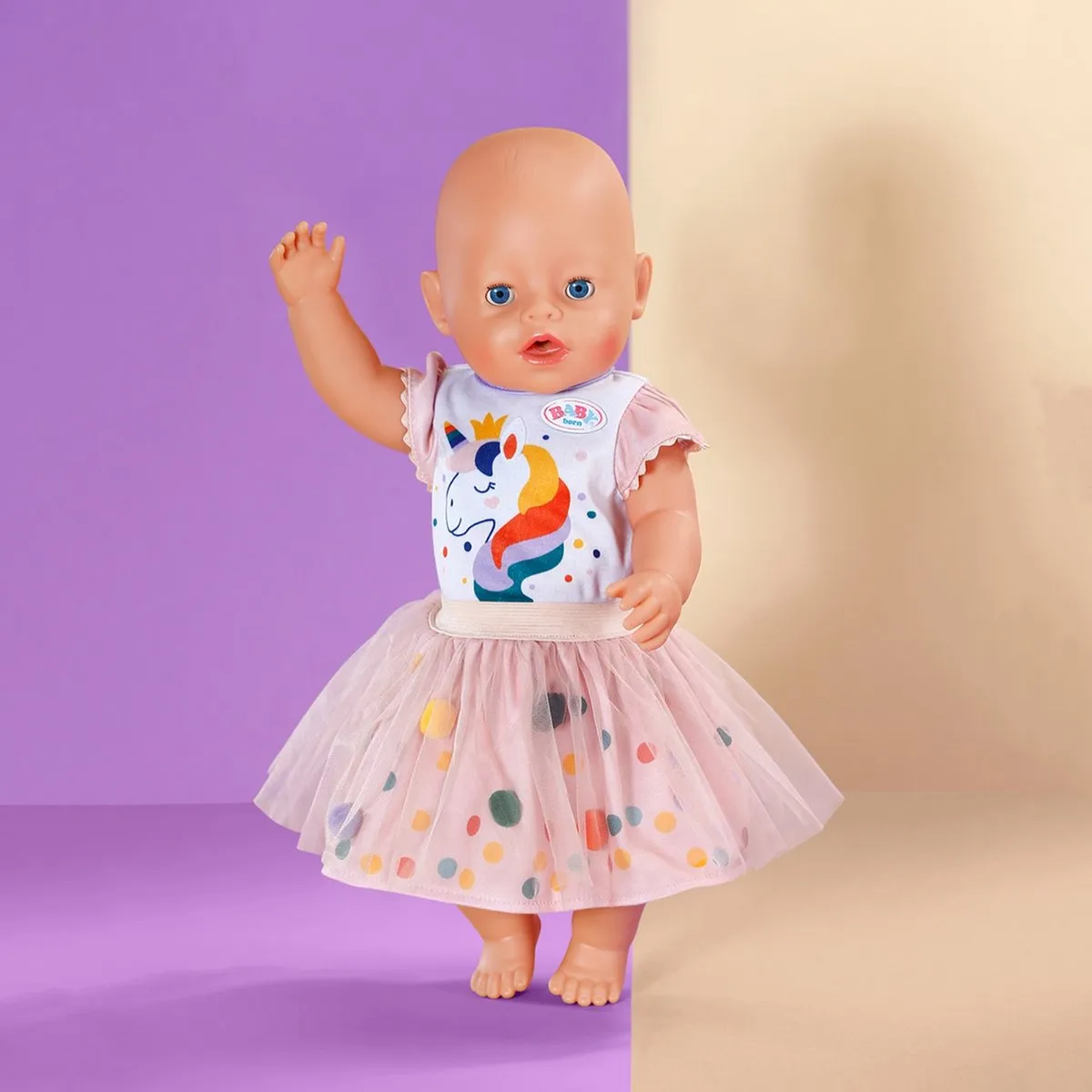 Baby Born Unicorn Tutu Jurk 43cm - Multicolor