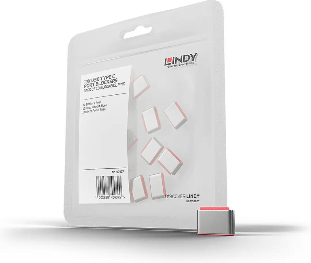 Lindy USB-C Sleutelset 10 Stuks - 40437 Pink