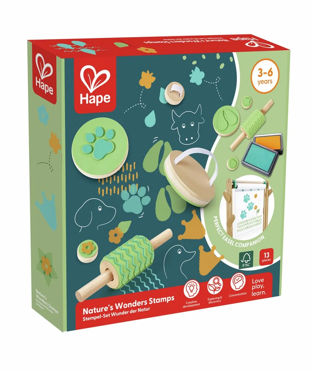 Hape Natuurwonderen Stempels - 13-delig Multicolor - afbeelding 6 van 6