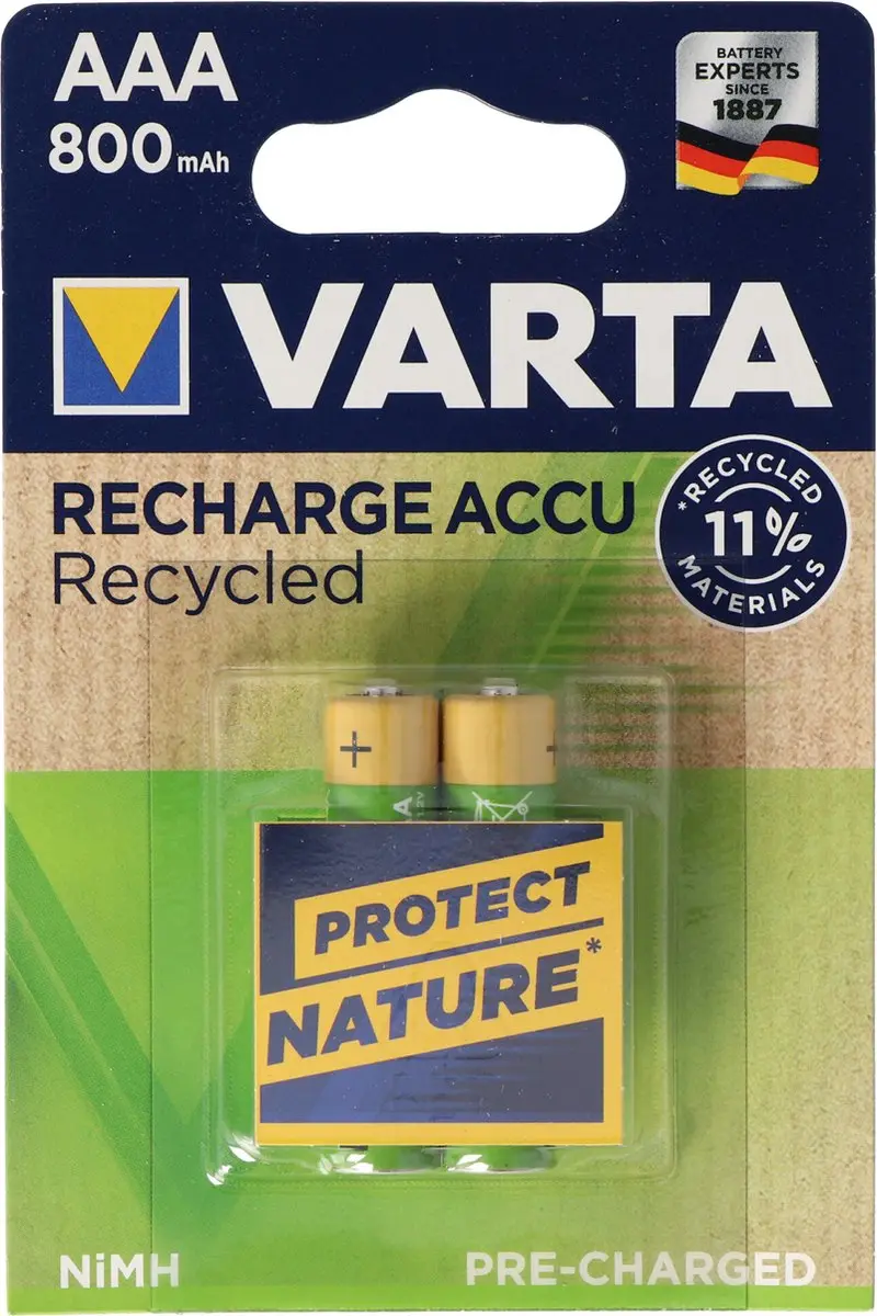 Varta Micro AAA LR03 NiMH 800mAh - 2 Stuks