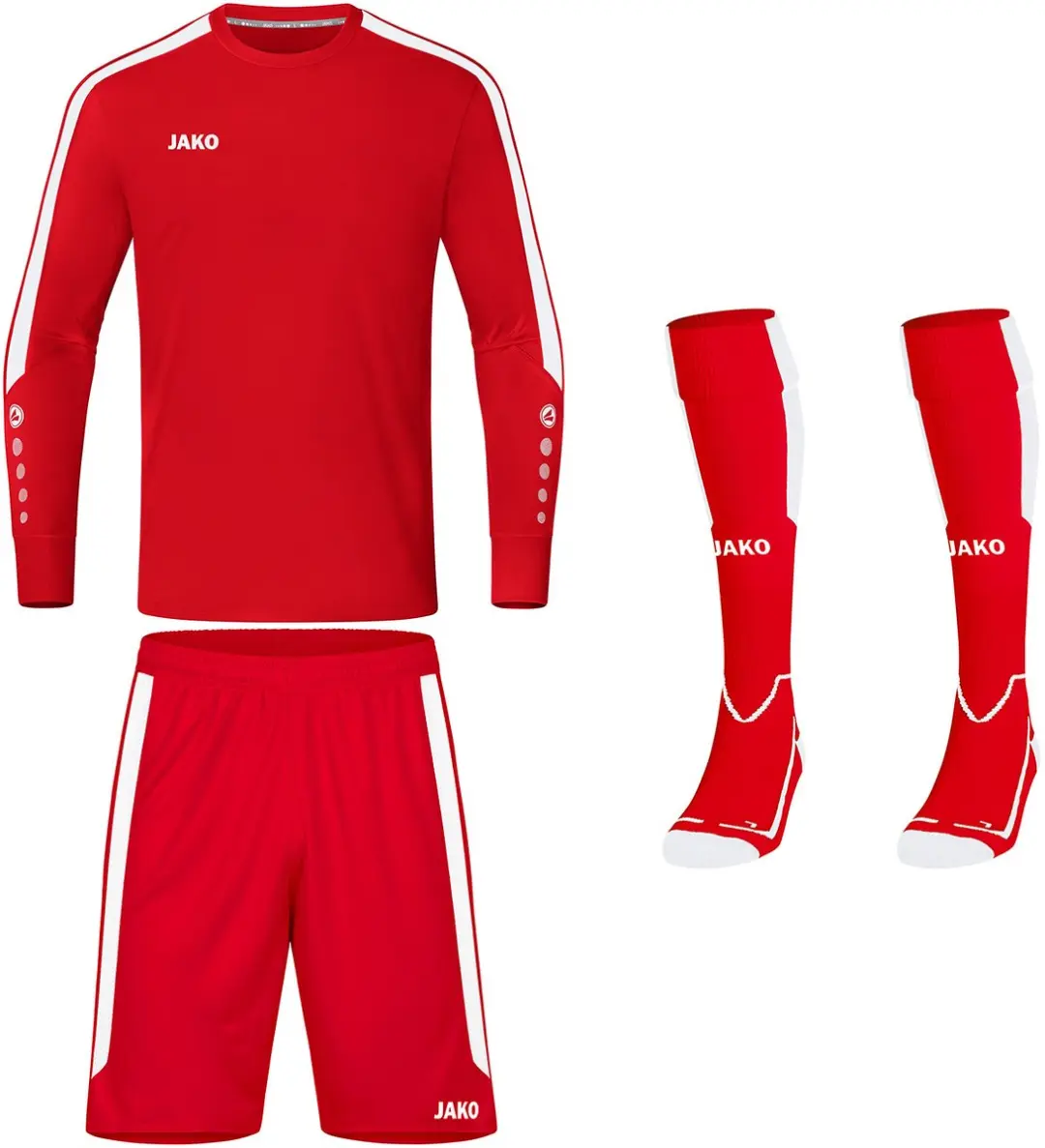 Jako Power Keeperstenue Rood Keepershandschoenen