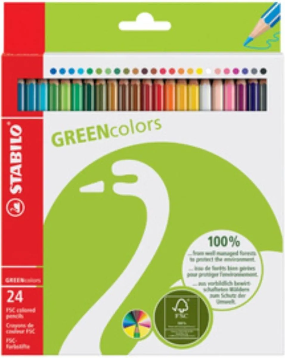 STABILO GREENcolors Kleurpotloden - 12 Stuks