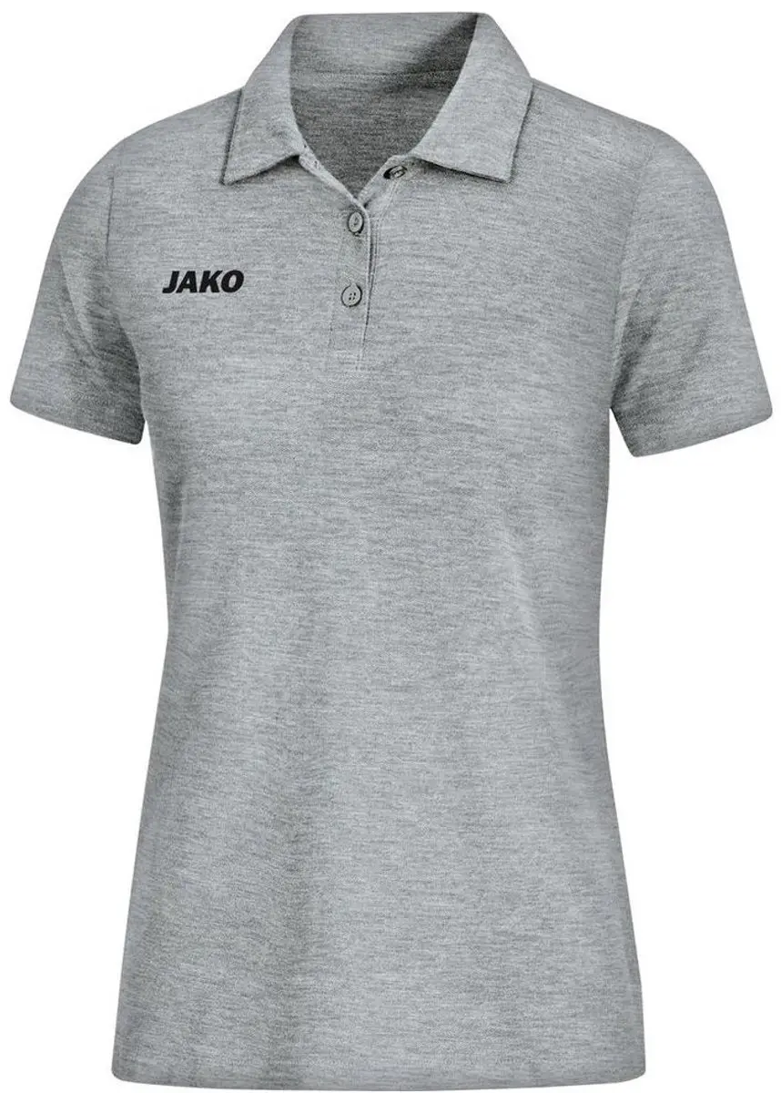 Jako Base Polo Dames Lichtgrijs - Maat 40