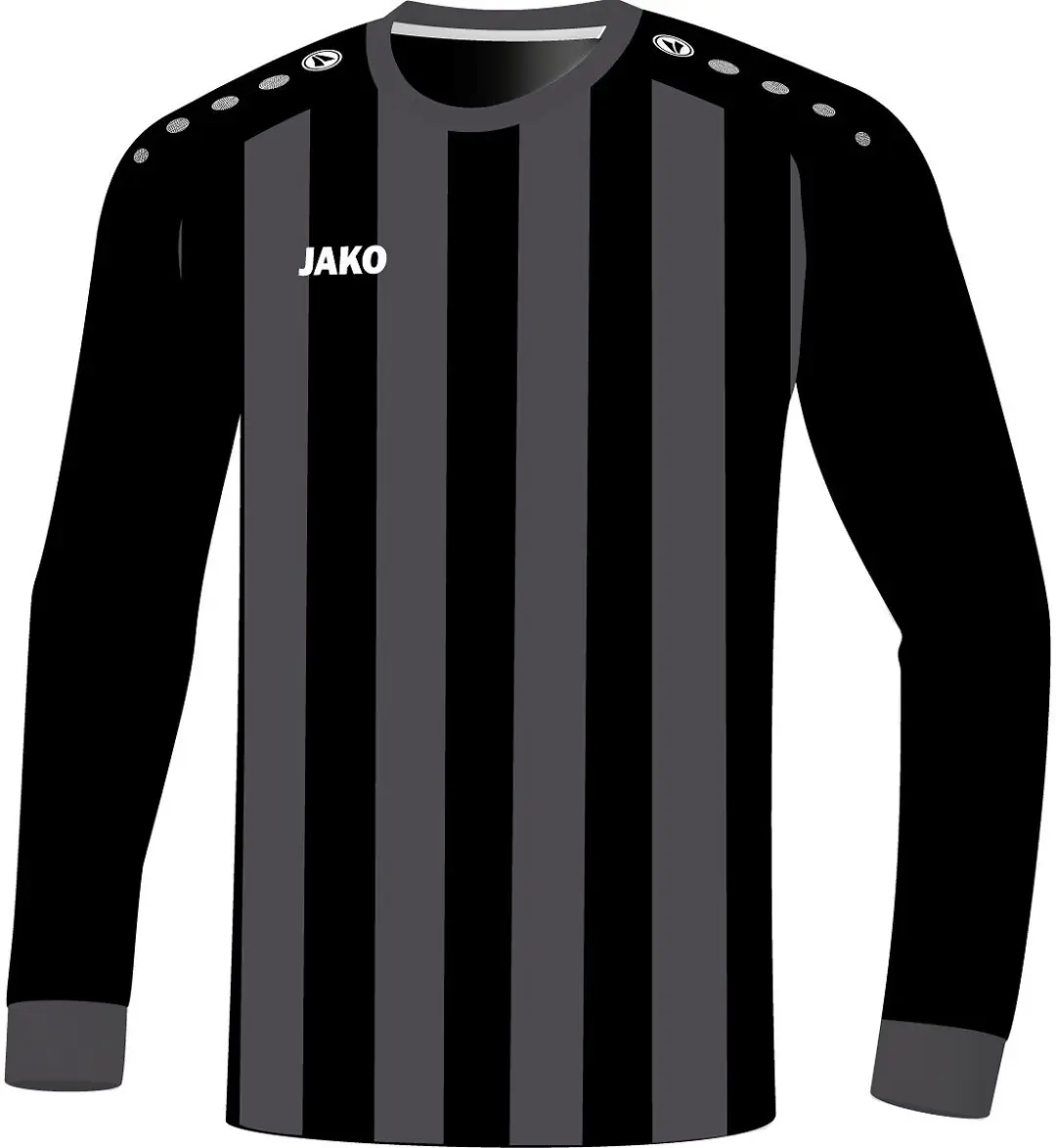 JAKO Inter Voetbalshirt Lange Mouw Heren - M - Antraciet/Zwart