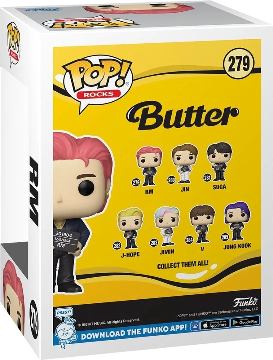 Funko Pop Rocks BTS Butter RM #279 - 9,5 cm - Multicolor