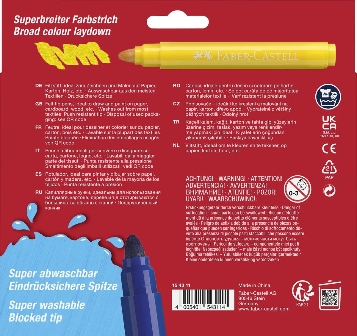 Faber-Castell Jumbo Viltstiften 12 Stuks - FC-154311
