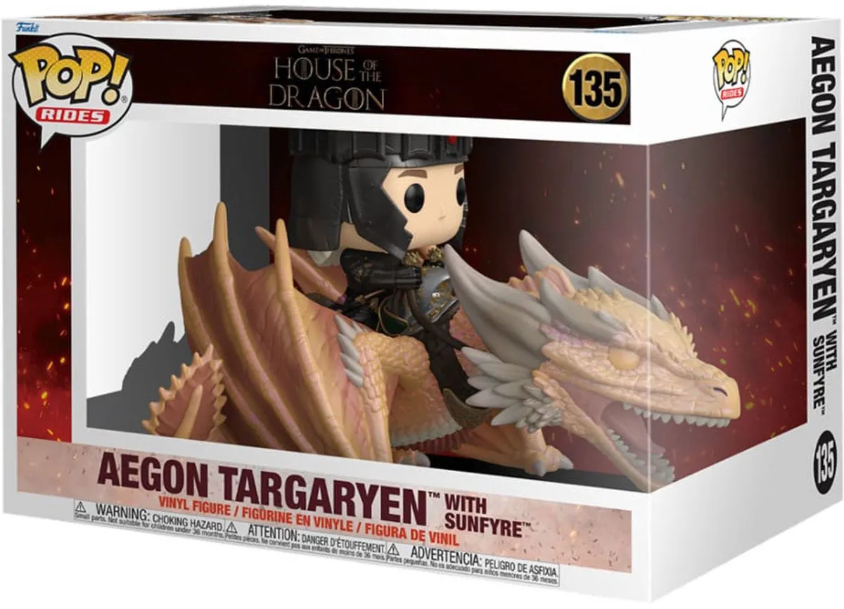 Funko Pop! House of the Dragon Aegon Targaryen met Sunfyre