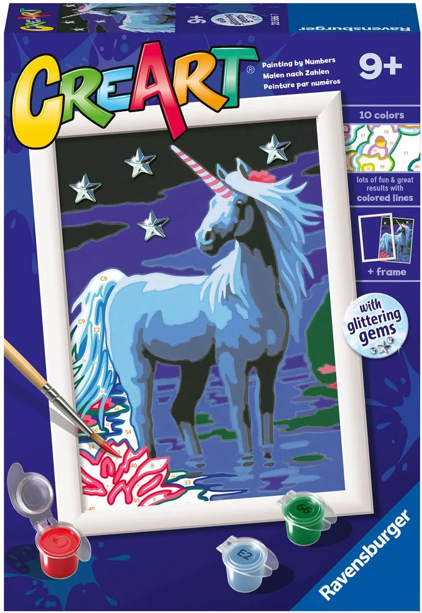 Ravensburger CreArt Magical Unicorn Schilderen op nummer - 15 Kleuren