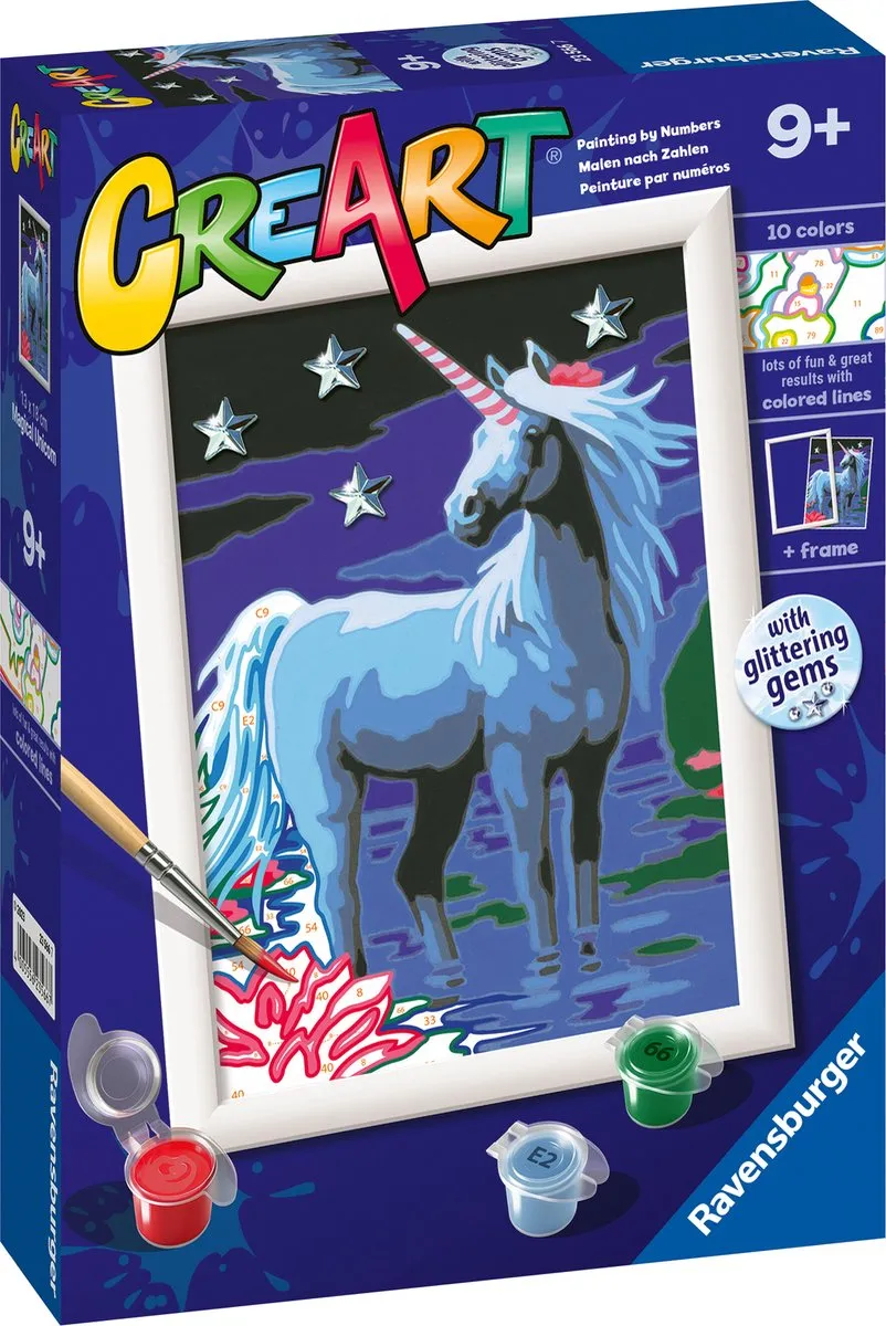 Ravensburger CreArt Magical Unicorn Schilderen op nummer - 15 Kleuren