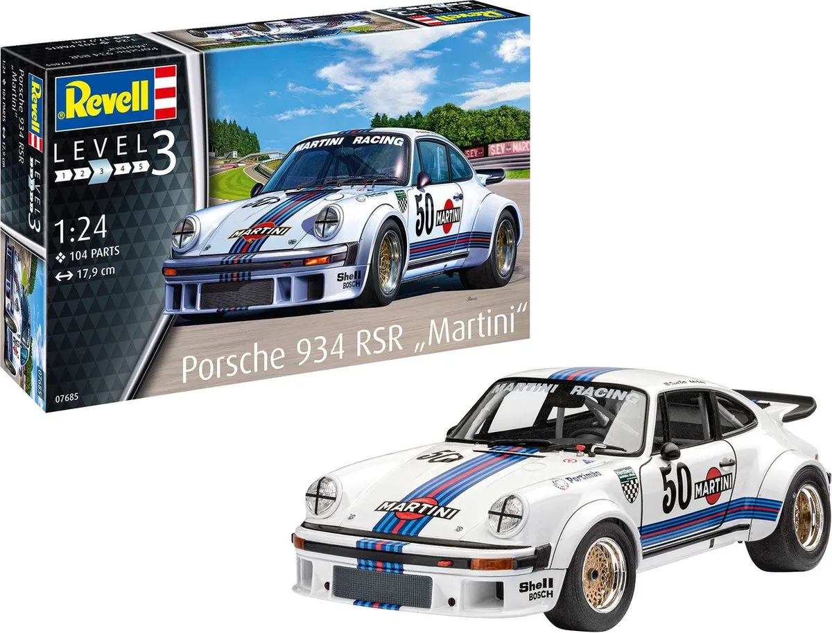 Revell Porsche 934 RSR Martini Modelbouwpakket 1:24