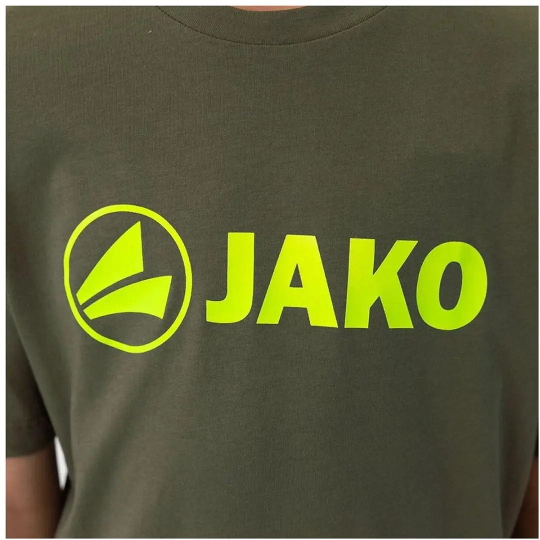 JAKO Promo T-Shirt Kinderen 116 - Fluogroen/Khaki