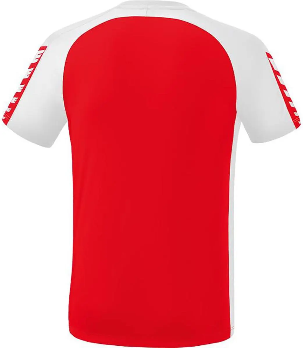 Erima Six Wings T-Shirt - Kinderen 116 - Rood/Wit