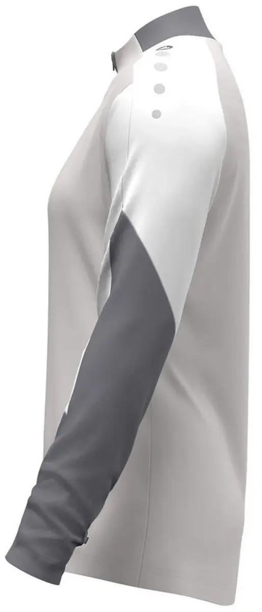JAKO Dynamic Ziptop Dames - S - Lichtgrijs/Wit - afbeelding 6 van 6