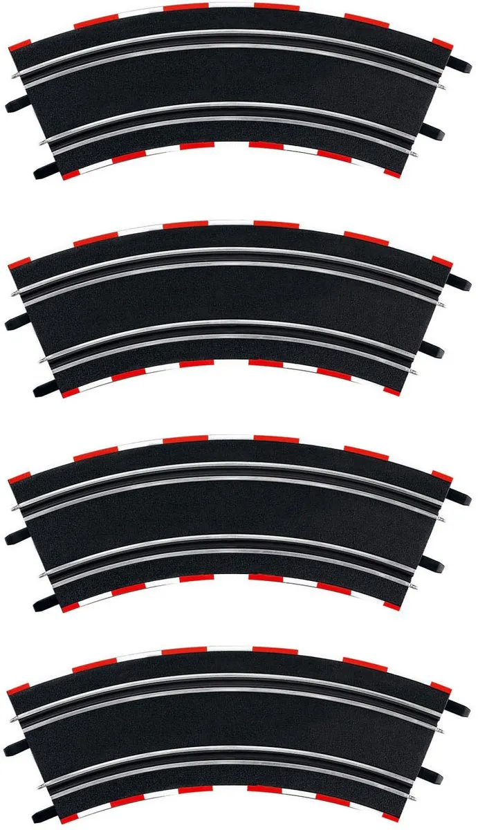 Carrera Go!!! Bocht 3/45° CAR20061645 - 4 Stuks - Multi