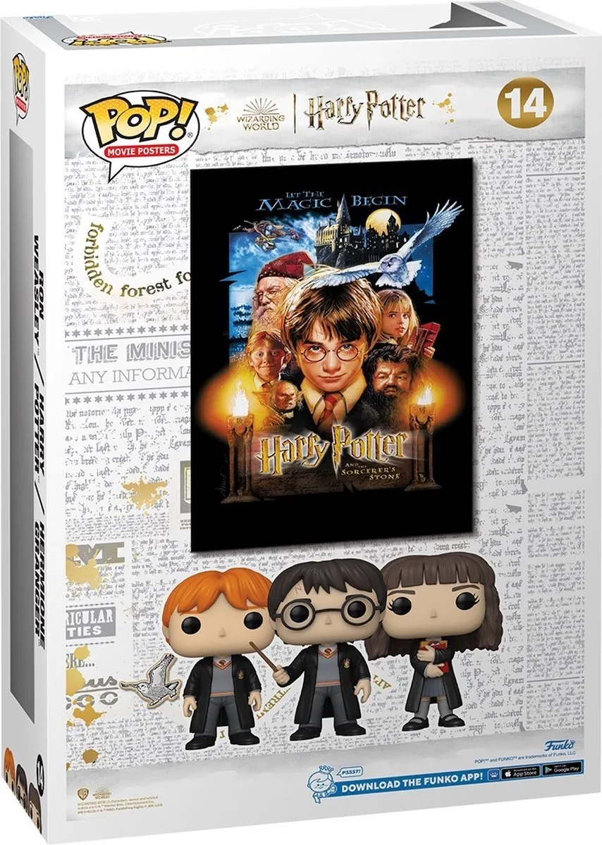 Funko Pop Movie Posters Harry Potter & Sorcerer's Stone - 3 Stuks - Multi