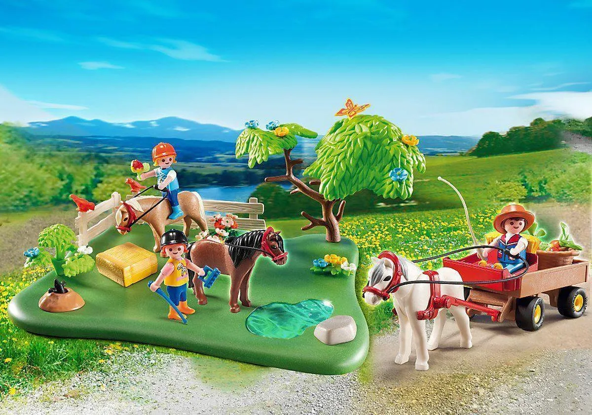 Playmobil Jubileum Ponyweide Compact Set 5457 - Meerkleurig - afbeelding 6 van 6