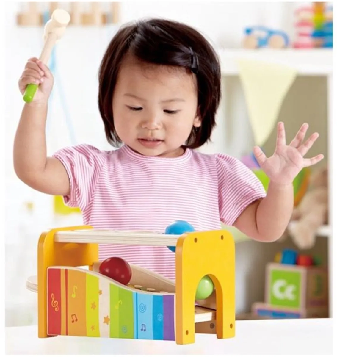 Hape Houten Xylofoon Hamerbank - Veelkleurig